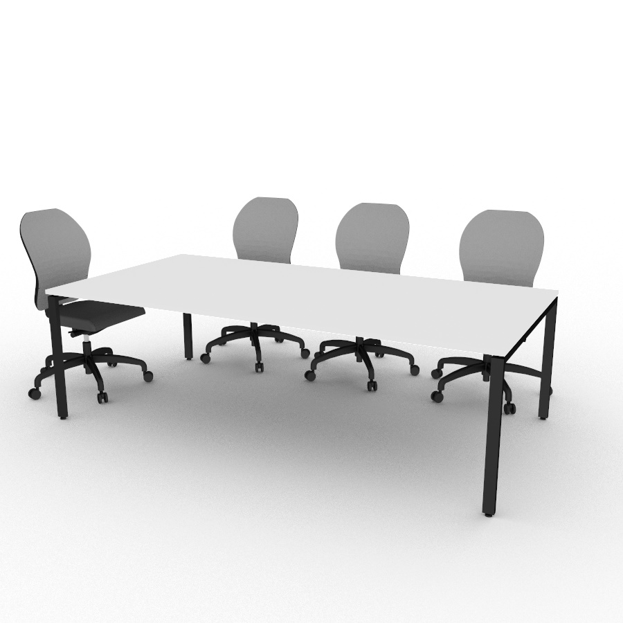 Meeting-Table-2400-x-1200-White-Top-with-Matte-Black-Steel